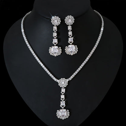 Elegant Zircon Necklace Set