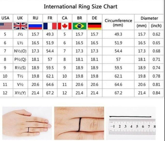 European and American couple ring fashion jewelry gemstone ring female