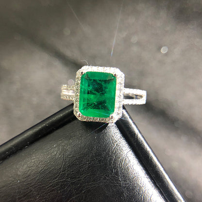 Emerald Opulence Square Ring