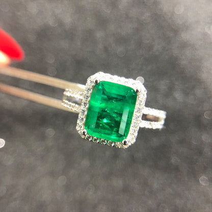 Emerald Opulence Square Ring