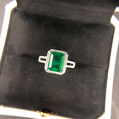 Emerald Opulence Square Ring