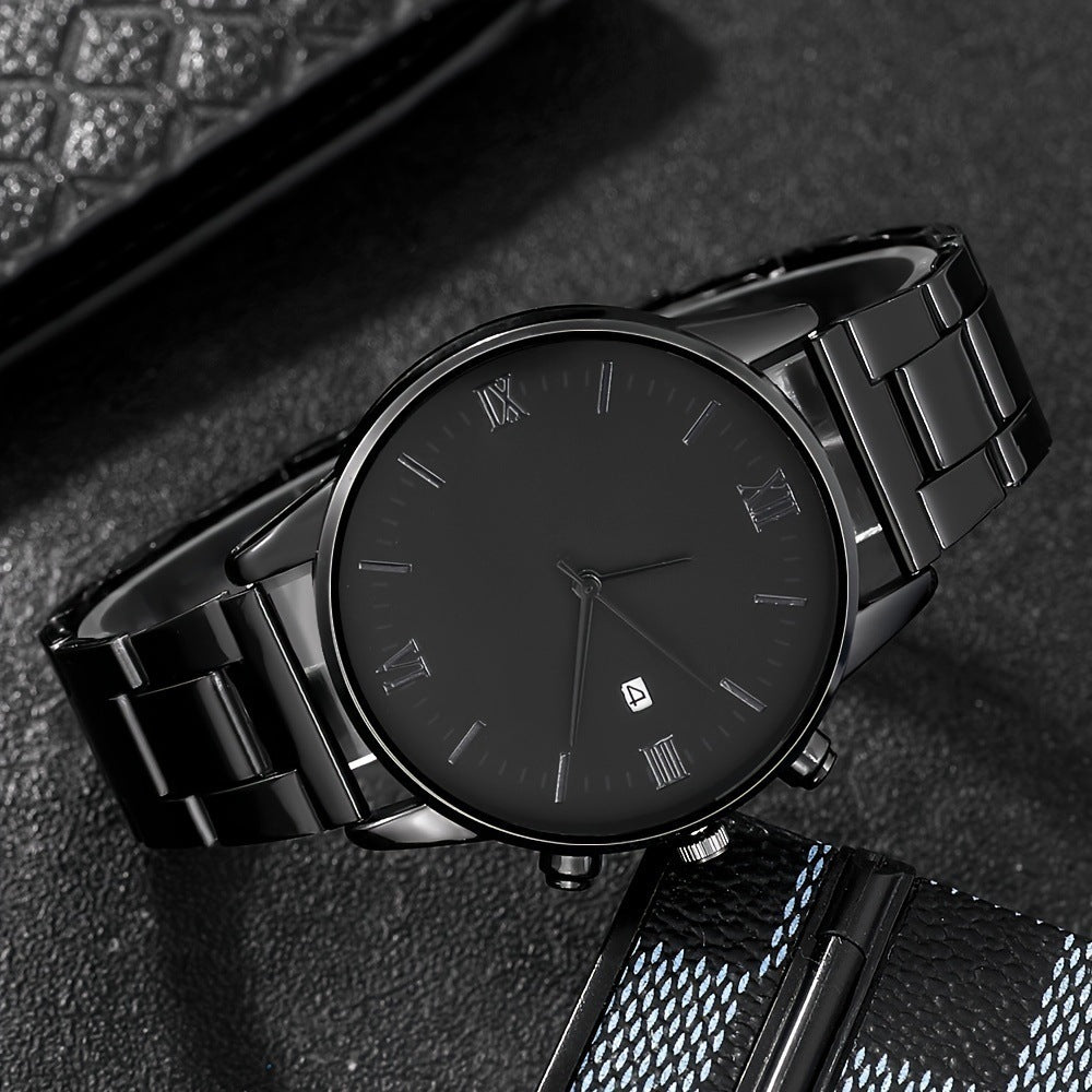 Men's Trendy Roman Digital Fashion Watch Suit