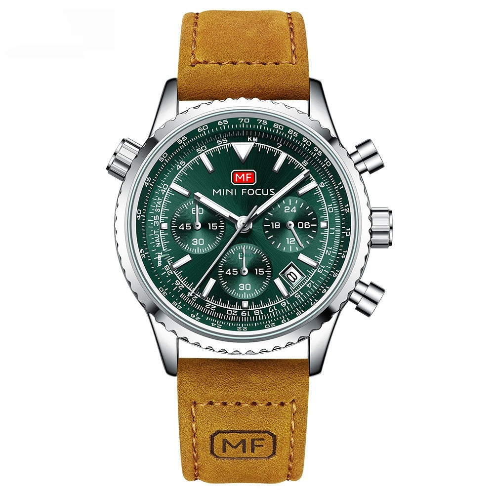 Casual Multi-function Quartz Aviation Chronograph Men's Watch