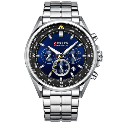 Men's Multifunction Quartz Watch Waterproof Calendar