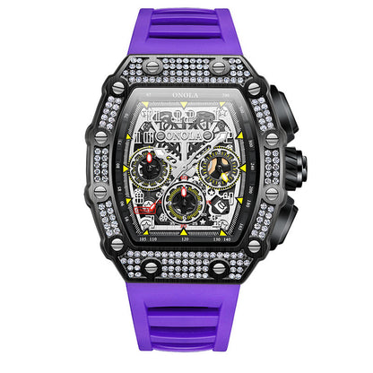 Full Diamond Fashion New Multi-functional Mechanical Watch