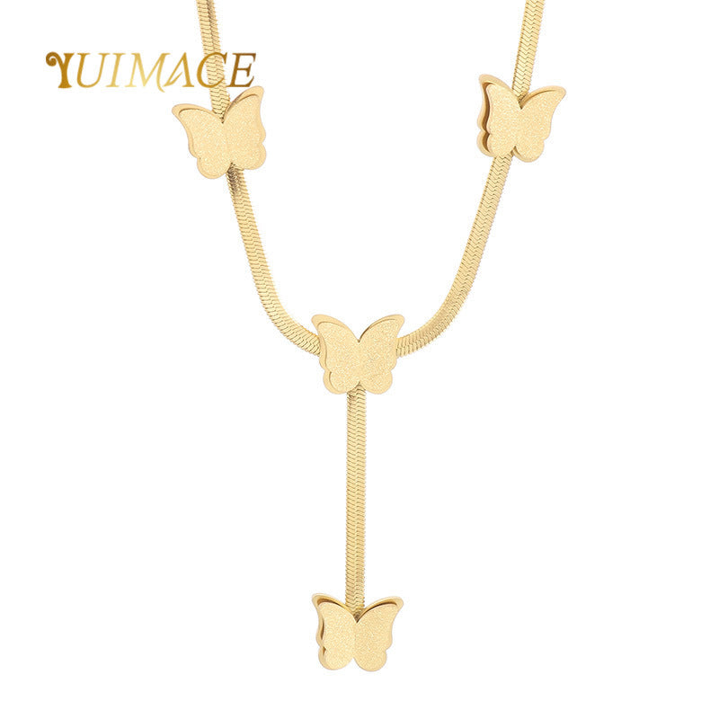 Niche High-grade Ins Necklace Clavicle Chain Butterfly Necklace For Women