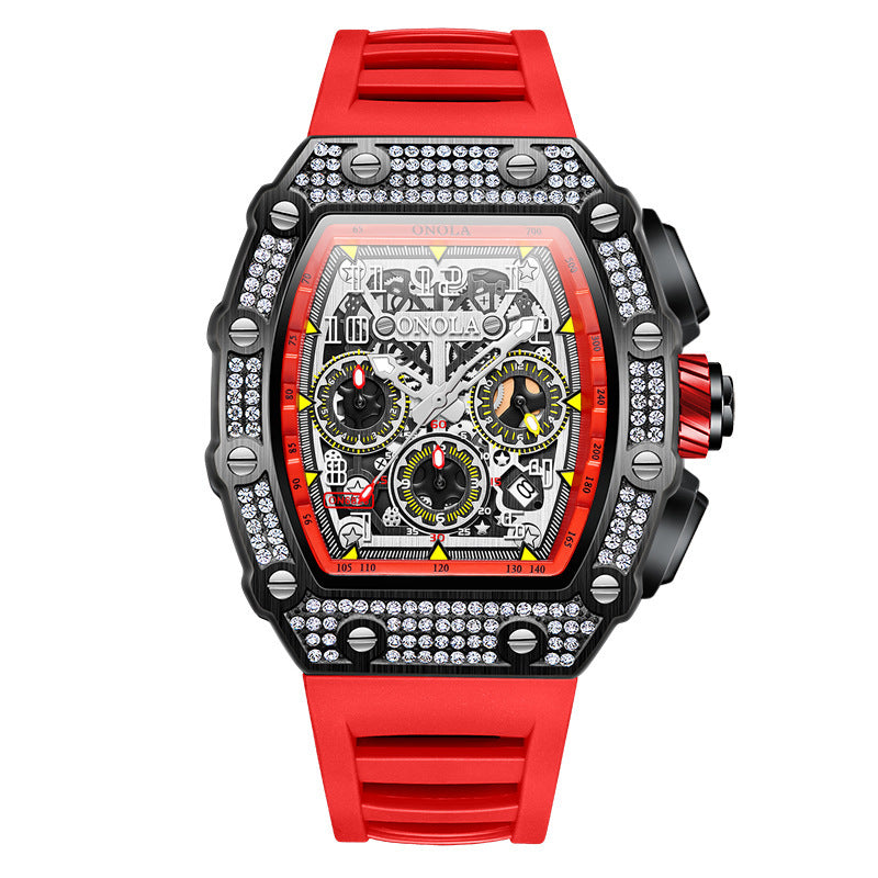 Full Diamond Fashion New Multi-functional Mechanical Watch