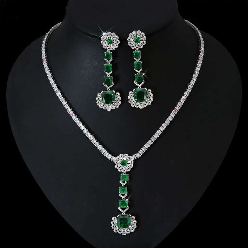 Elegant Zircon Necklace Set