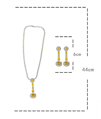 Elegant Zircon Necklace Set