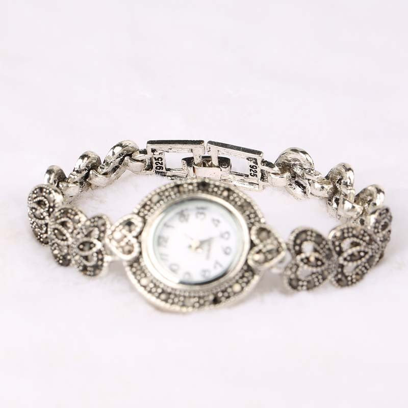 Bohemian Watch Vintage Rhinestone Crystal Heart Bracelet