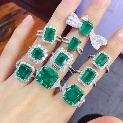 Emerald Opulence Square Ring