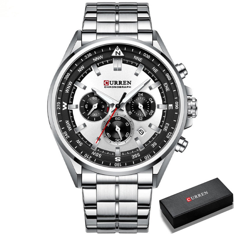 Men's Multifunction Quartz Watch Waterproof Calendar