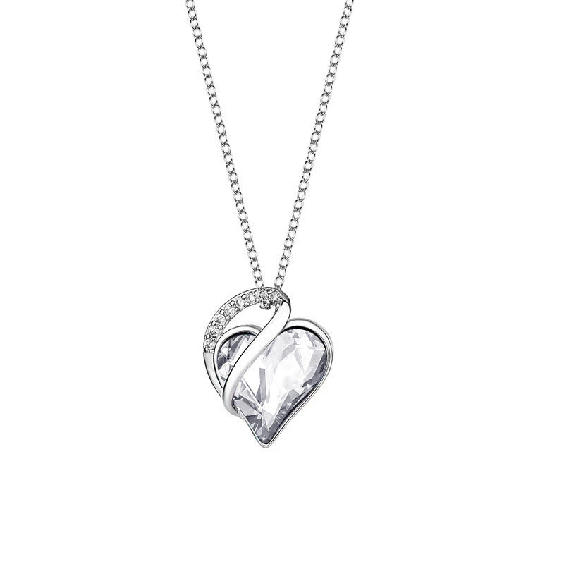 Heart Shaped Geometric Necklace Jewelry Women's Clavicle Chain Valentine's Mothers Day Gift