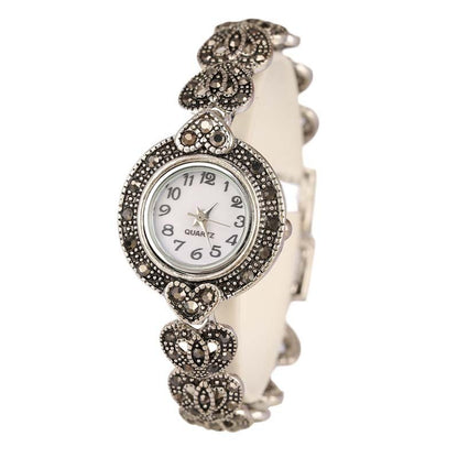 Bohemian Watch Vintage Rhinestone Crystal Heart Bracelet