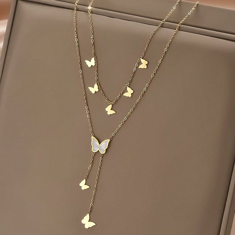 Niche High-grade Ins Necklace Clavicle Chain Butterfly Necklace For Women