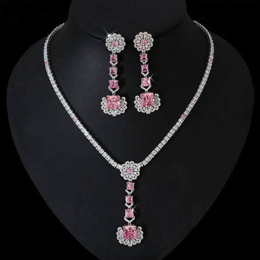 Elegant Zircon Necklace Set