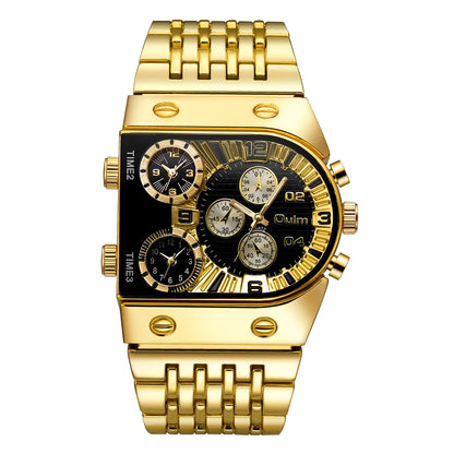 Luminous Men's Watch Steel Band Casual Gold